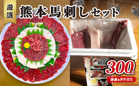 馬刺しセット 熊本 赤身 たてがみ 馬刺しセット【赤身200g たてがみ100g】【冷凍】