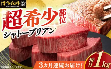  【全3回定期便】 ヒレ シャトーブリアン 200g × 5枚 [ABCL030] ギフト シャトーブリアン