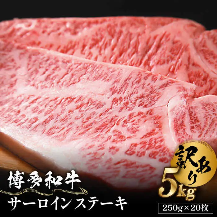 【訳あり】博多和牛 サーロイン ステーキ セット 5kg（250g×20枚） 牛肉 肉 [ABBP065]