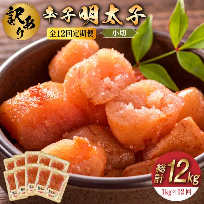 【全12回定期便】【訳あり】辛子明太子 小切 1kg（100g×10p） めいたいこ 明太子 [ABBP099]