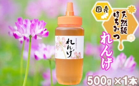 はちみつ 国産天然 れんげ とんがり容器 はちみつ【500g】