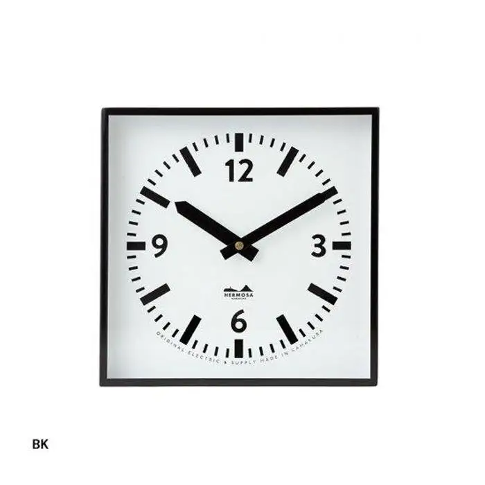 【ブラック】HK SQUARE CLOCK　スクエア クロック