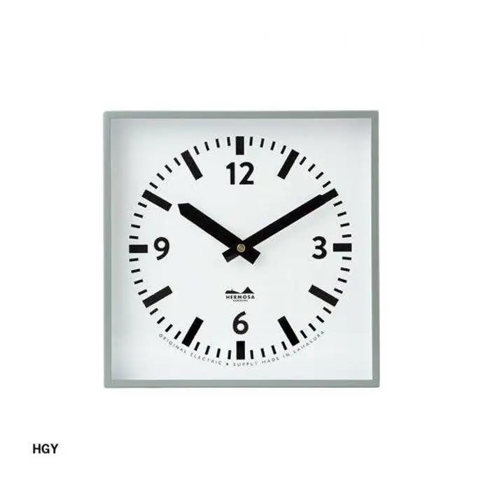 【ハンマートングレイ】HK SQUARE CLOCK　スクエア クロック