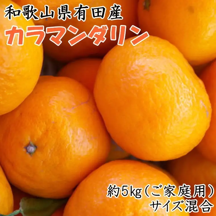  【春みかん】 和歌山県 有田産 カラマンダリン 約5kg 家庭用（サイズおまかせ） / くだもの フルーツ 果物 みかん カラマンダリン ※2027年4月上旬～5月中旬頃に順次発送予定 【tec015-c-5】