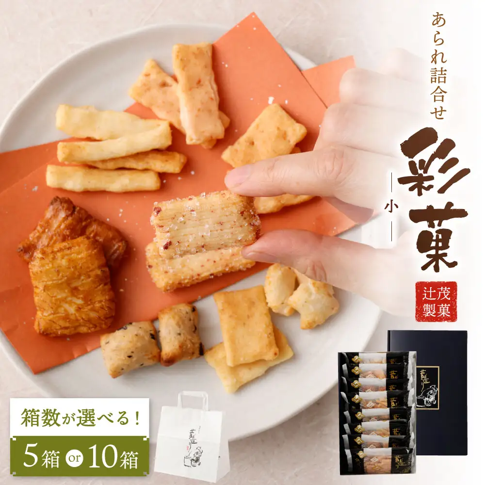 贈り物 ・プチギフトにおすすめ！ あられ 詰合せ 彩菓 (小) 10箱 セット