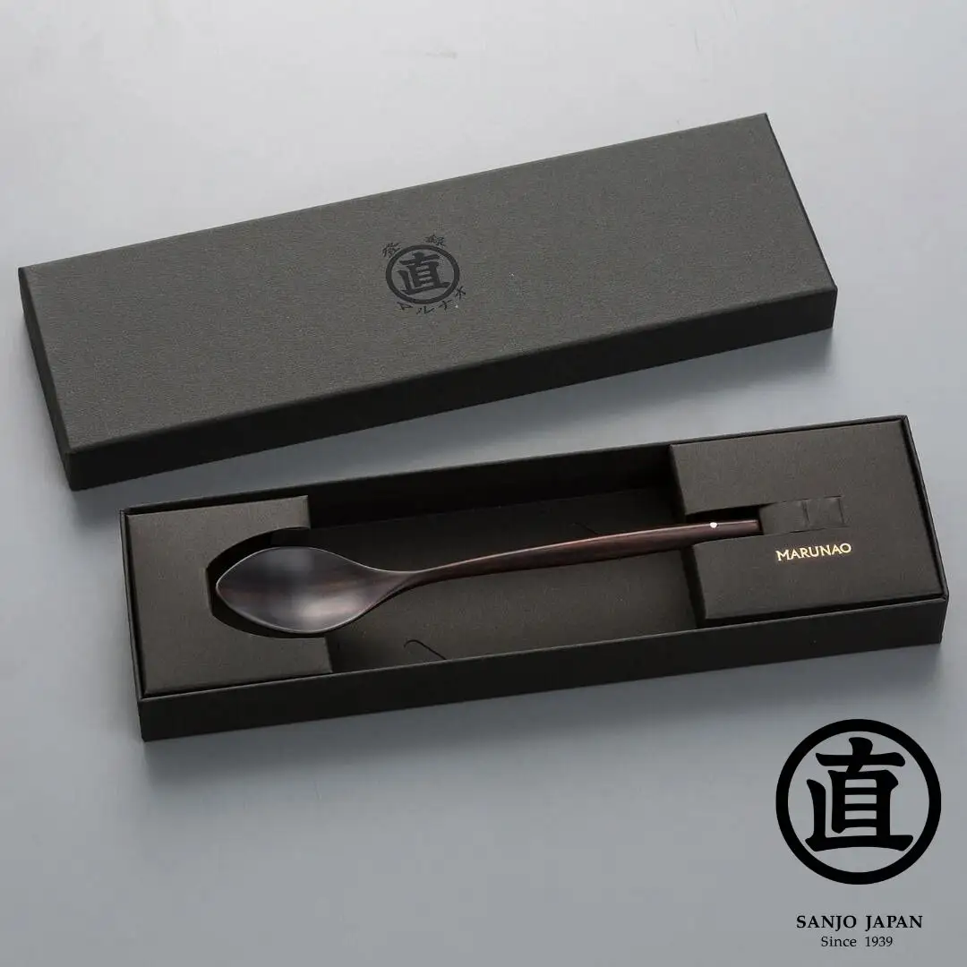 オペラ スプーン150 黒檀 木製スプーン 贈答用 燕三条 ものづくり [マルナオ]  【011S120】