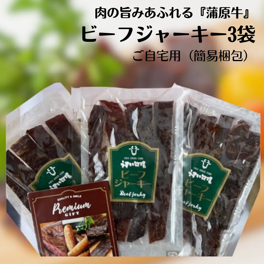 肉の旨みあふれる 蒲原牛 ビーフジャーキー（簡易包装） モモ肉 秘伝 醤油ダレ つまみ おつまみ 晩酌 1T02013