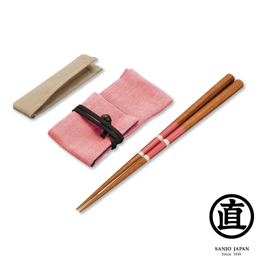 携帯用八角箸 紫檀(箸袋付) 225mm 22.5cm 燕三条製 ものづくり [マルナオ]  【039S006】