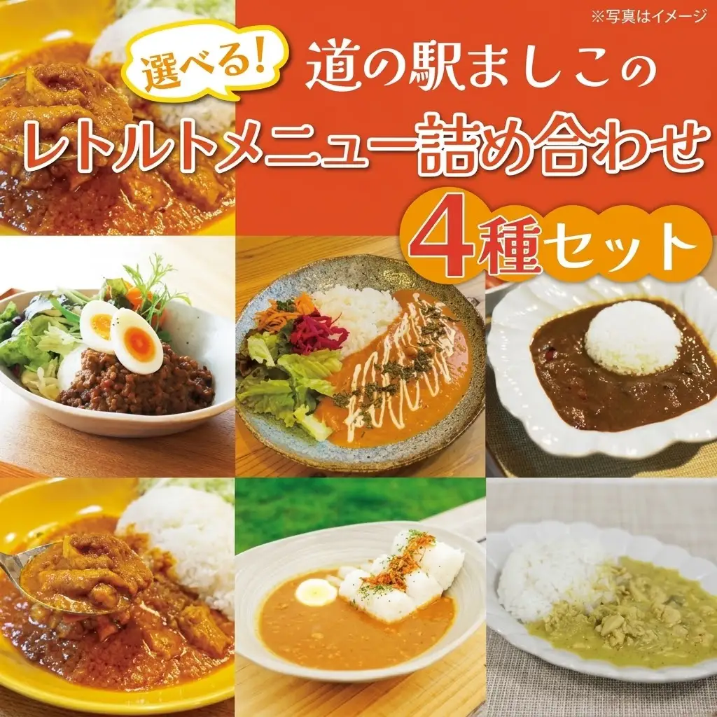 益子のレトルトメニュー　選べる4種セット（AA023）