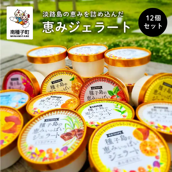 恵みジェラート12個セット【種子島ジェラートＨＯＰＥ】