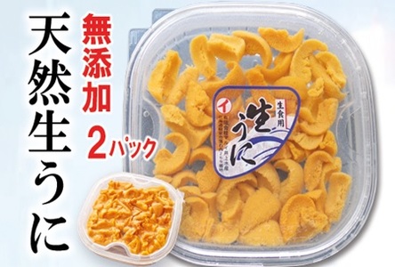 エゾバフンウニ塩水パック100g×2P[11月中旬以降発送] C-53023
