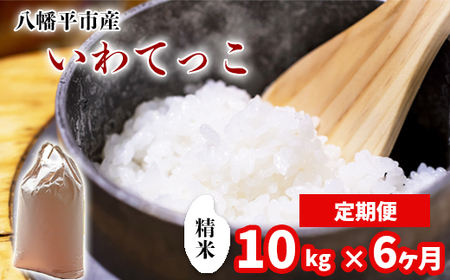 新米 先行予約 【令和8年産】 いわてっこ 精米 10kg （5kg×2袋）×6ヶ月定期便 《2026年11月より順次発送開始予定》 ／ 白米 岩手県産 中沢農産