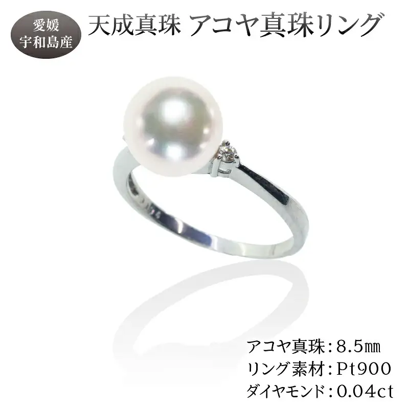 アコヤ真珠 リング 8.5mm 天成真珠 リング A795-114020