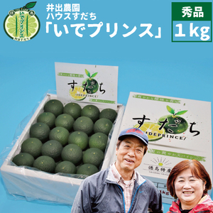 井出農園 ハウスすだち いでプリンス 秀品 1kg