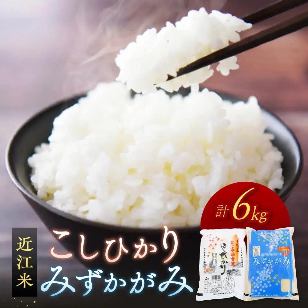 近江永源寺米食べ比べセット 計6kg 株式会社カネキチ 滋賀県 東近江市 B-C10 米 食べ比べ セット 6kg 白米 精米 近江米 滋賀県産 永源寺米
