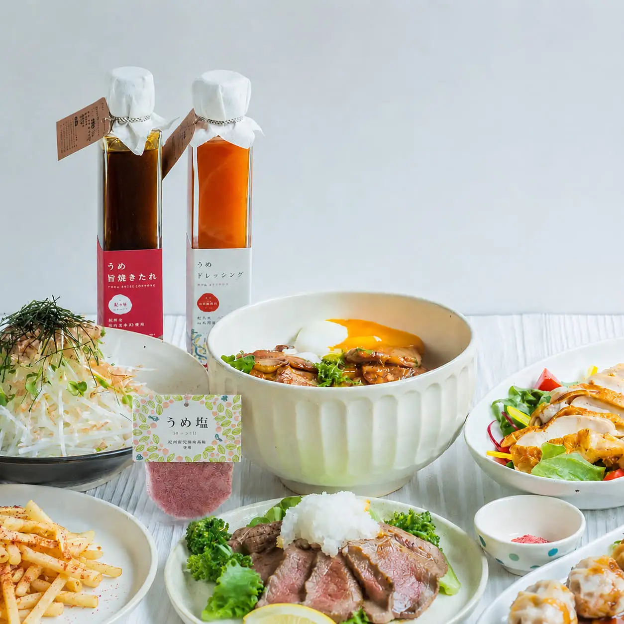 うめ旨焼きたれ・うめドレッシング・うめ塩セット / 田辺市 紀州南高梅 南高梅 梅干し 梅干 梅 うめ 健康 うめドレッシング ドレッシング 梅塩 たれ 焼きたれ うめ塩 セット 詰合せ【isg028-2】