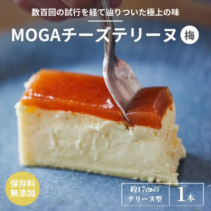 MOGAチーズテリーヌ（梅）１本入り / 田辺市 チーズテリーヌ 梅チーズテリーヌ チーズケーキ お菓子 スイーツ ギフト プレゼント【mob002-1】