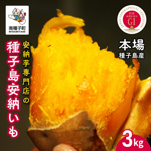 先行予約】本場 種子島産 安納いも 3kg 詰め合わせ さつまいも