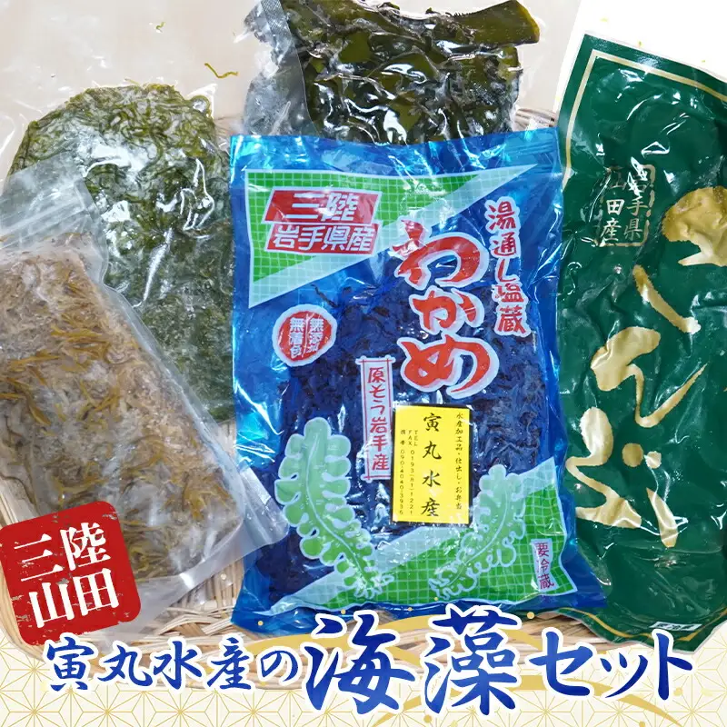 三陸山田 海藻 セット 寅丸水産 わかめ 塩蔵わかめ こんぶ 昆布 塩蔵昆布 めかぶ メカブ 味噌汁 みそ汁 おかず 岩手県 山田町 三陸