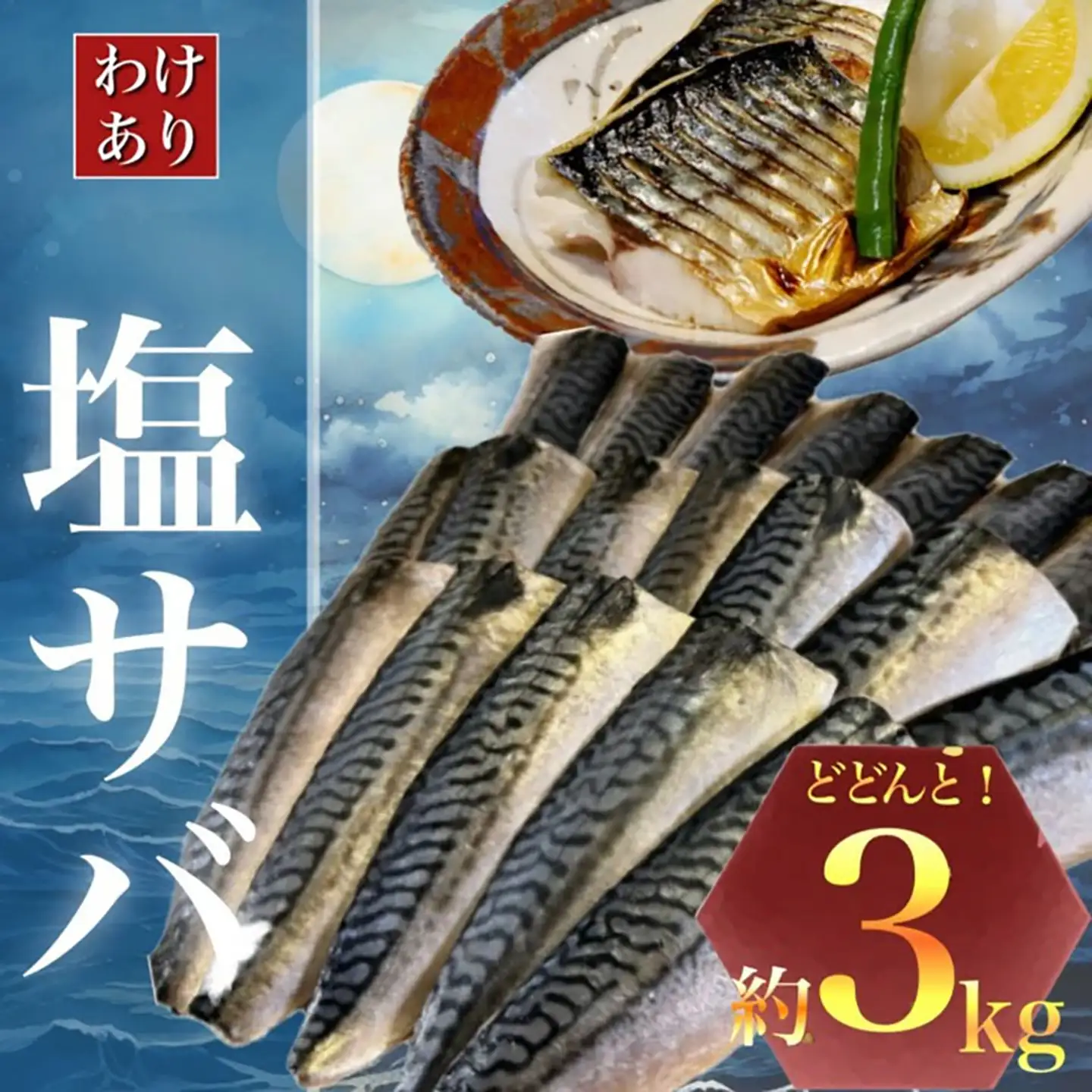 訳あり 塩サバ 3kg 鯖 株式会社西川