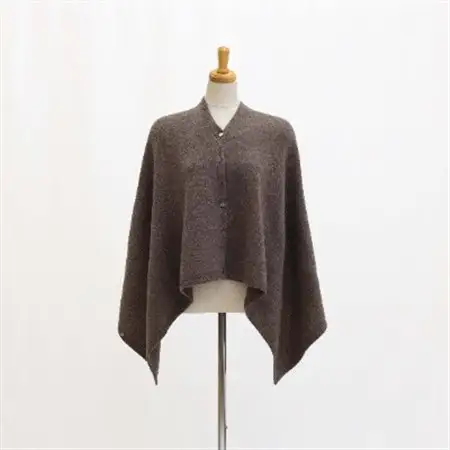3WAY メリノウールニットケープ　【チョコ】_装飾品・工芸品 女性・レディース 洋服 _【1251898】