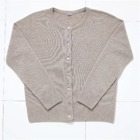 【 MyLien 】メリノウール クルーネックカーディガン【フリーサイズ・ベージュ】_装飾品・工芸品 洋服  _【1261191】