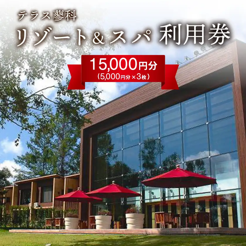 テラス蓼科リゾート＆スパ　5,000円利用券×3枚_旅行券・チケット  温泉利用券   旅行券・チケット 宿泊商品券 宿泊券 _【1416511】