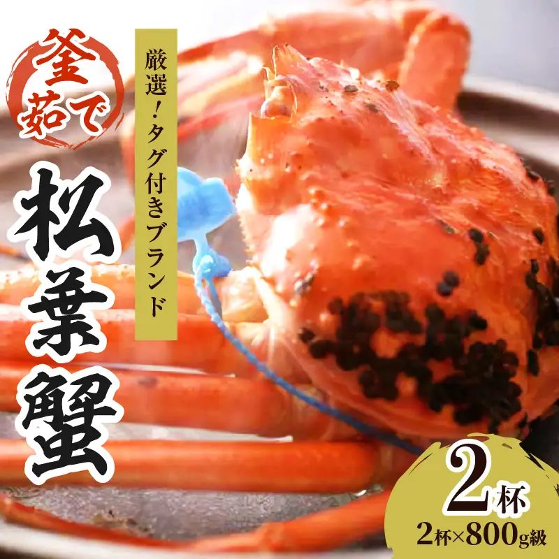 【厳選！！タグ付きブランド】茹で松葉かに 鮮度抜群、釜茹でにてお届け！！ 800g級×2杯 国産 海産物 甲殻類 かに ずわいがに 松葉かに 茹で ボイル 京都 京丹後 海鮮 ふるさと納税 かに まつばがに 松葉ガニ 海祥 送料無料