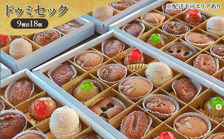 ドゥミセック 9種 食べ比べ 計18個[ スイーツ 洋菓子 焼菓子 ] お菓子 おやつ ティータイム しっとり 焼き菓子セット 焼き菓子詰め合わせ 贈答用 ギフト 手土産 自宅用 