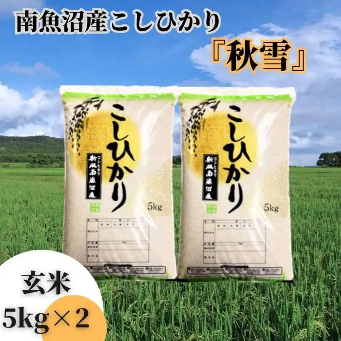 【令和8年 新米予約】南魚沼産こしひかり「秋雪」玄米10kg 新潟県の特A地区南魚沼市の美味しいお米【2026年10月上旬より1ヶ月以内に順次発送予定】｜こしひかり