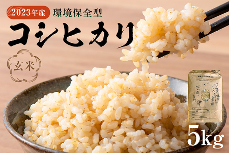 【2023年産】環境保全型コシヒカリ 玄米　5kg mi0036-0011