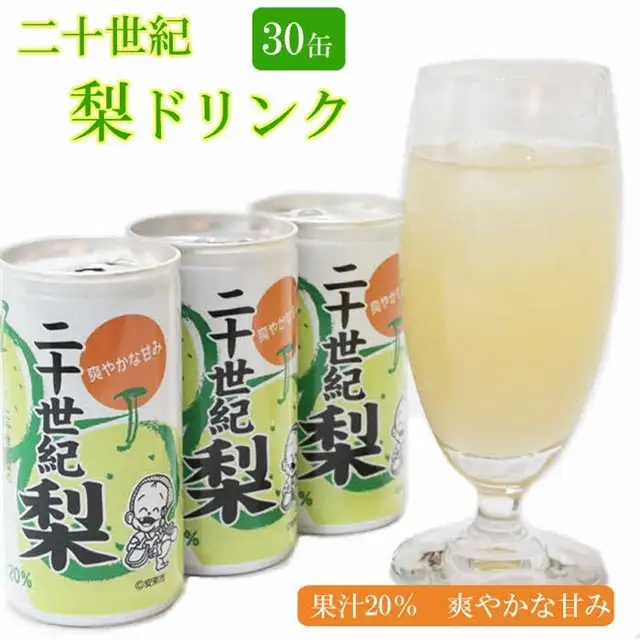 梨ドリンク 190g×30缶【ナシ 梨 二十世紀梨 20世紀 果汁 20% 果汁入り飲料 缶 さっぱり 爽やか 飲みやすい 大容量 おすそ分け ドリンク ジュース 飲料 みずみずしい 夏 フルーツ さわやか 甘み プレゼント ギフト 贈り物 贈答用 ご自宅用 島根県 安来市】【13-JY-18】
