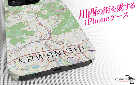【川西】地図柄iPhoneケース（バックカバータイプ・ナチュラル） iPhone 8Plus ／ 7Plus ／ 6sPlus ／ 6Plus 用［No.324-18］