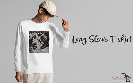 【川西】地図柄ロングスリーブTシャツ（ホワイト）Mサイズ［No.349-02］