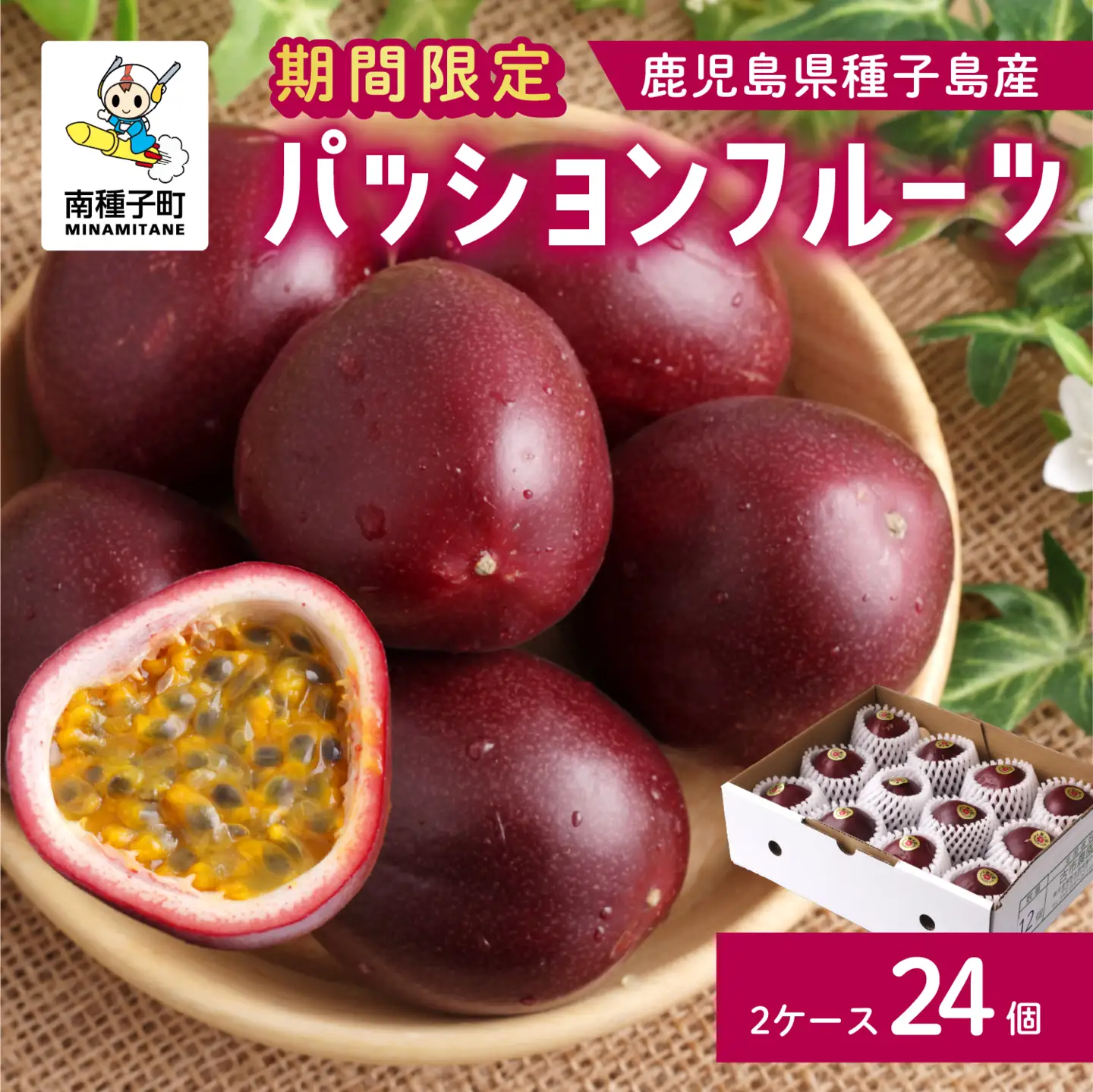 《令和8年産》 種子島産パッションフルーツ 2ケース ( 24個入り ) パッションフルーツ 果物 フルーツ 食品 グルメ お取り寄せ お中元 人気 おすすめ 返礼品 南種子町 鹿児島 かごしま 【有限会社新栄物産】