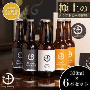 【2026年9月30日まで】Tsuji Brewingオリジナルクラフトビール6本セット お酒 地ビール 瓶ビール 飲み比べ ビール飲み比べ アルコール飲料 家飲み 晩酌 バーベキュー BBQ 