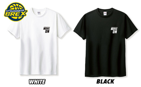 【宇都宮ブレックス】2024-25スローガンTシャツ「MOVE ON」Type2 ブラック / ホワイト ※着日指定不可
