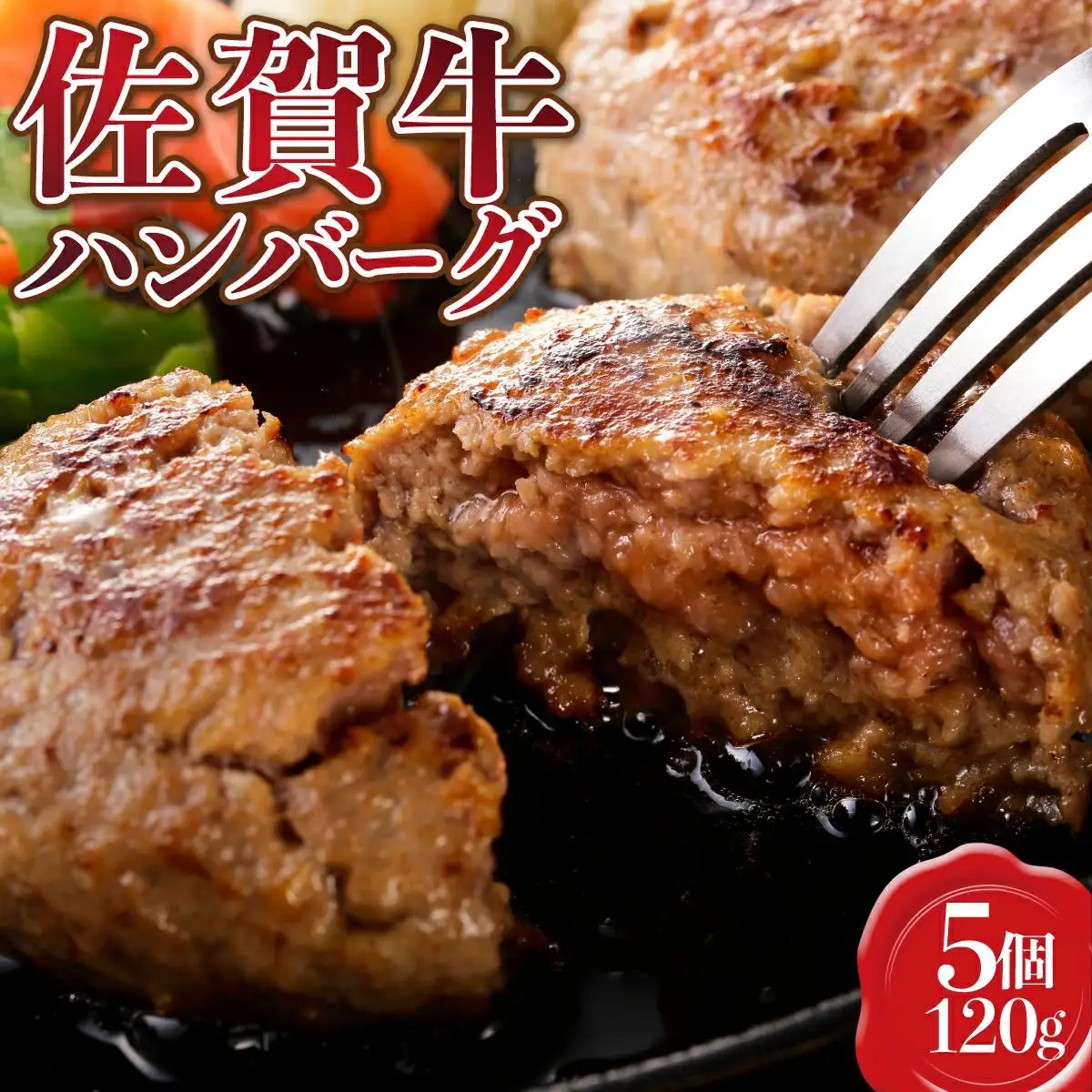 120g×5個【佐賀牛】ハンバーグ B-1011