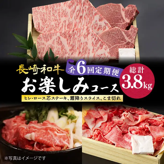 【6回定期便】 長崎和牛お楽しみコース 牛肉定期便 [DBK032] 和牛定期便 牛肉切り落とし