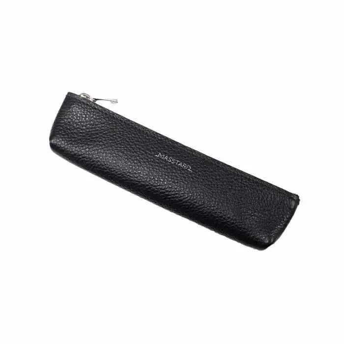 MASSTARD -MINIMAL LEATHER PENCASE - BLACK