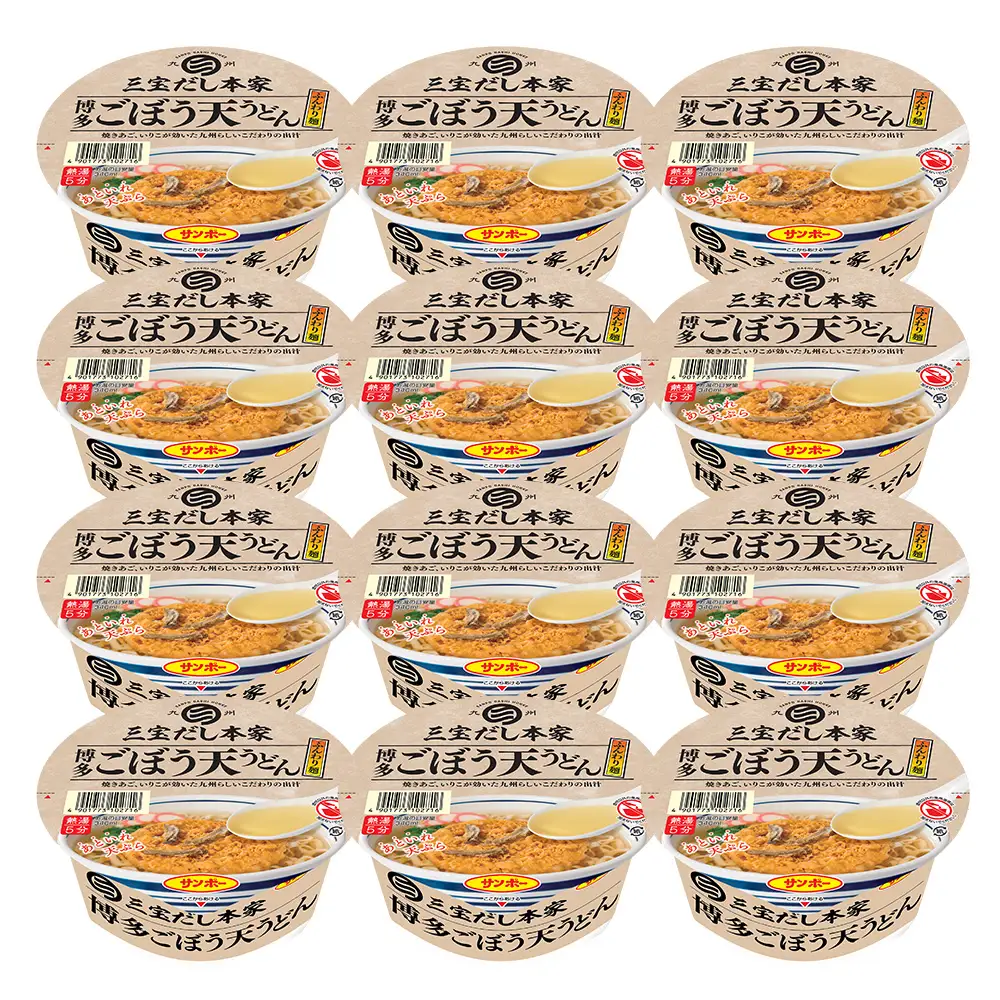 三宝だし本家 博多ごぼう天うどん 12食入り(1ケース) K001073