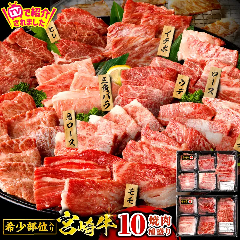 牛肉 宮崎牛 牛肉[2026年8月発送 10種 畜産農家応援！]