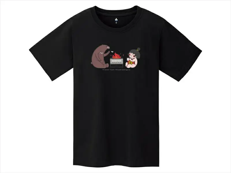 モンベルTシャツ 南足柄市オリジナルデザイン（焚火）＜ブラック/L＞【 神奈川県 南足柄市 】