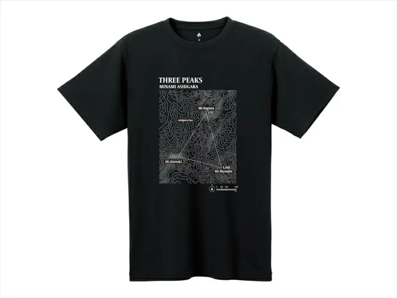 モンベルTシャツ 南足柄市オリジナルデザイン（等高線）＜ブラック/M＞【 神奈川県 南足柄市 】