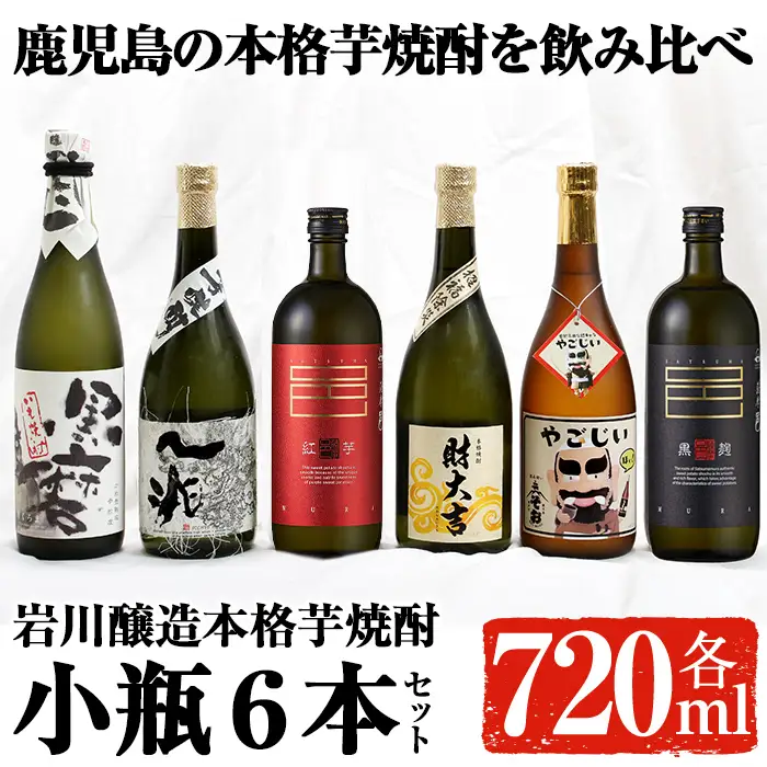 鹿児島 本格 芋焼酎 小瓶 6本 セット(各720ml)【大隅家】B95-v02