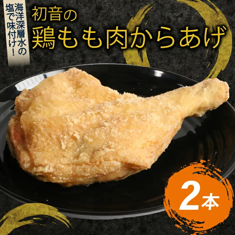 室戸の恵み！海洋深層水の塩で味付け！初音の鶏もも肉からあげ【２本】唐揚げ しおからあげ 塩からあげ 肉料理 簡単調理 クリスマス Xmas チキン