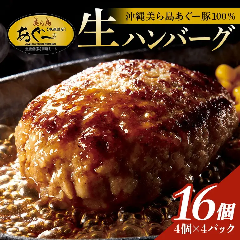 ハンバーグ 16個 セット あぐー 豚肉 61-4