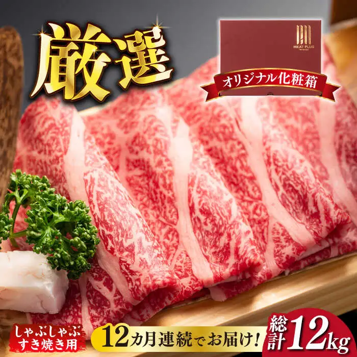 【全12回定期便】サーロイン しゃぶしゃぶすき焼き用 1kg（500g×2p）肉 お肉 牛肉 [ABBP144]