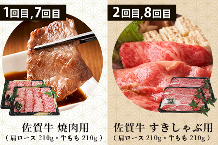 【定期便12回】佐賀の「牛・豚・鶏」食べ比べ 定期便 12ヶ月 12ヵ月 佐賀牛 ありた鶏 佐賀県産豚肉 焼き肉 焼肉 しゃぶしゃぶ ステーキ バラエティ P-9