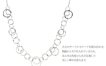 K18WG バブルデザインチェーンネックレス ※沖縄への配送不可